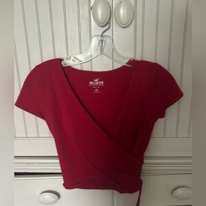 Red hollister cross tie baby tee!!!